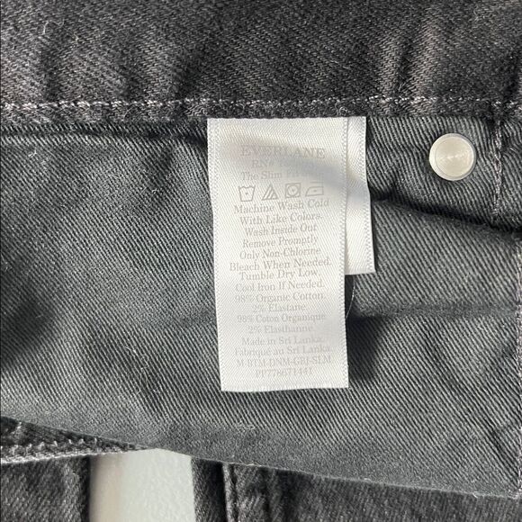 NWT Everlane Organic Cotton Slim Jeans in Black Size 32 X 30 - Picture 5 of 5